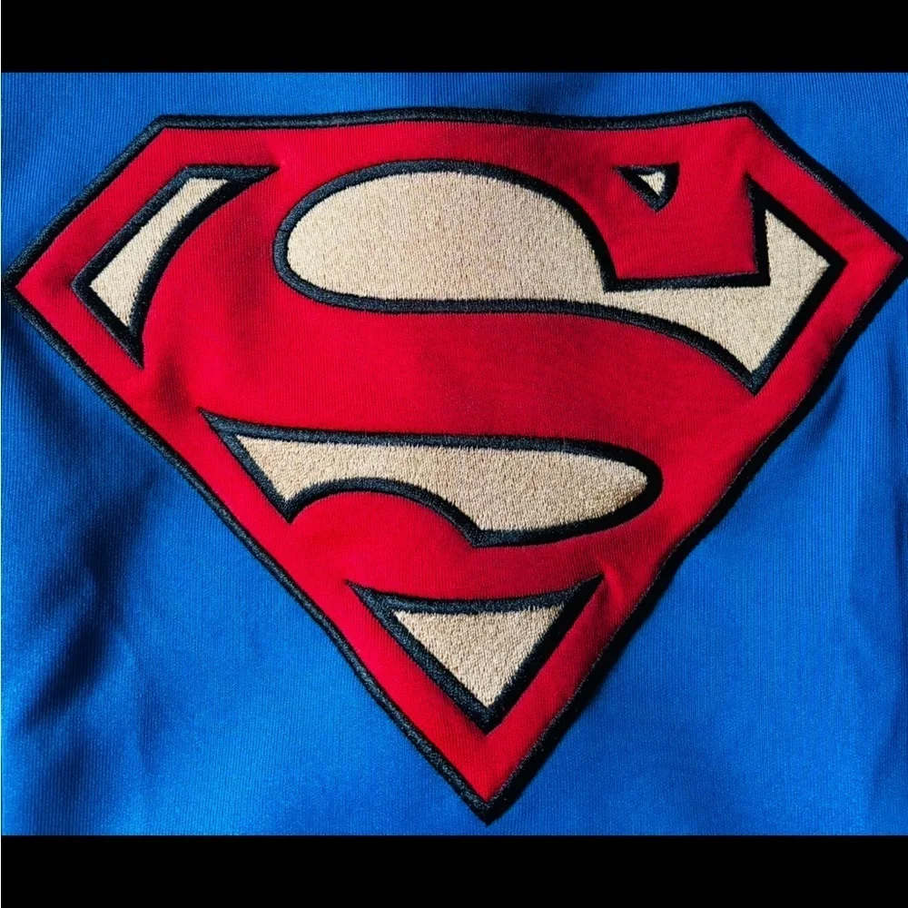 SuperMan Superwoman Halloween Costume - Blue, Red, and Gold, Youth Size XL